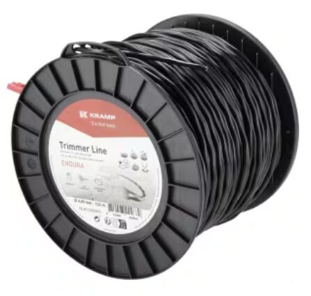 Trimmera aukla Ø4,0x122m, ovāls, savīts, melns, Kramp Endura